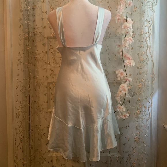 1950s baby blue lace slip dress size S - Picture 4 of 6